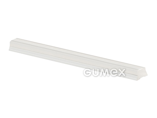 Vodicí klínek M10 TR, 10x6mm, PVC, desén plný, transparentní
